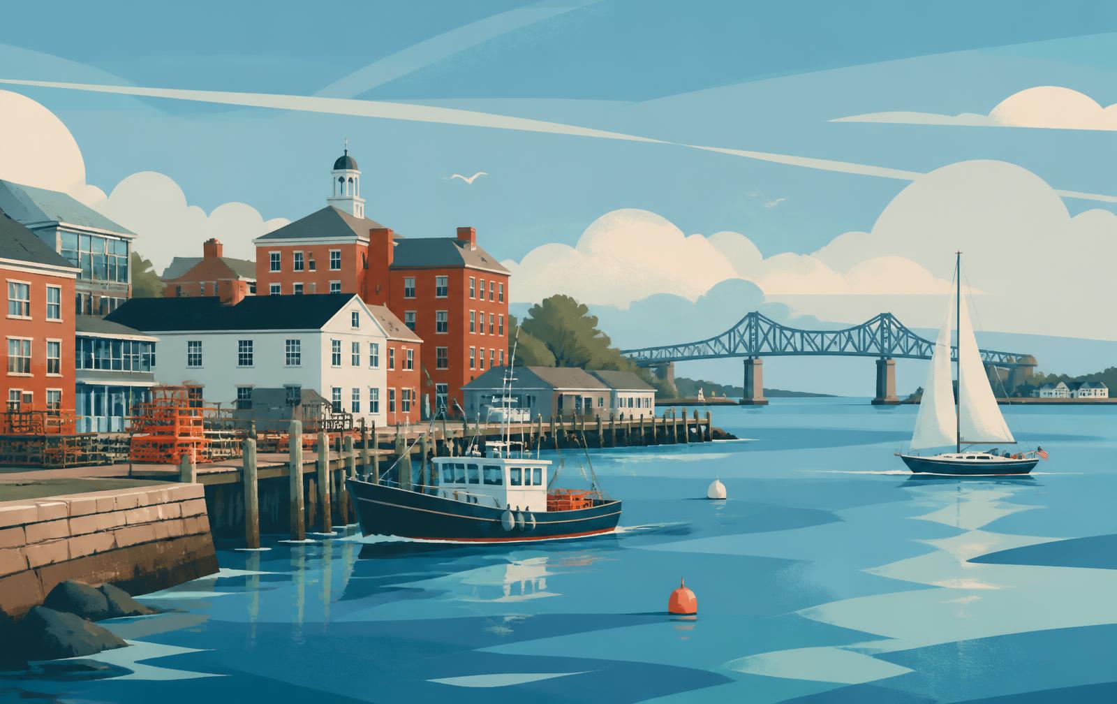 Illustration of the The Seacoast region, where Brentwood is located