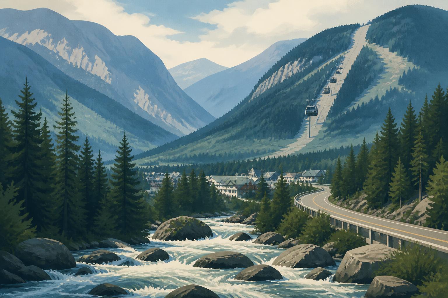 Illustration of Lincoln, New Hampshire