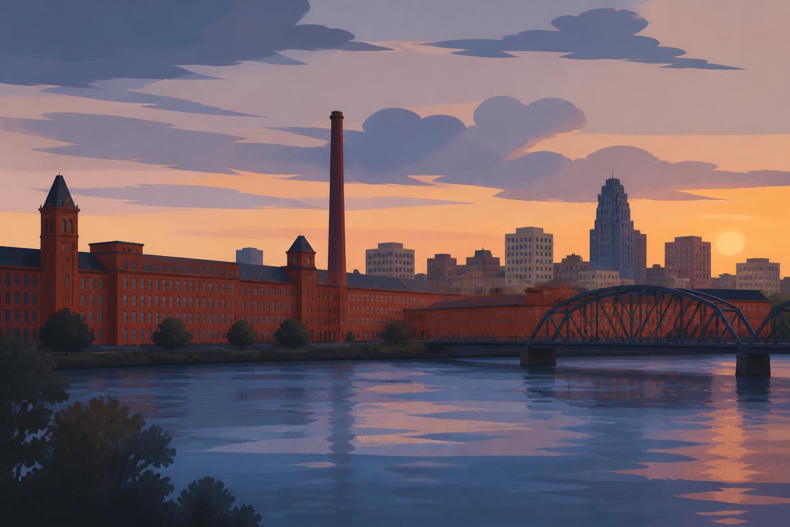 Illustration of Manchester, New Hampshire