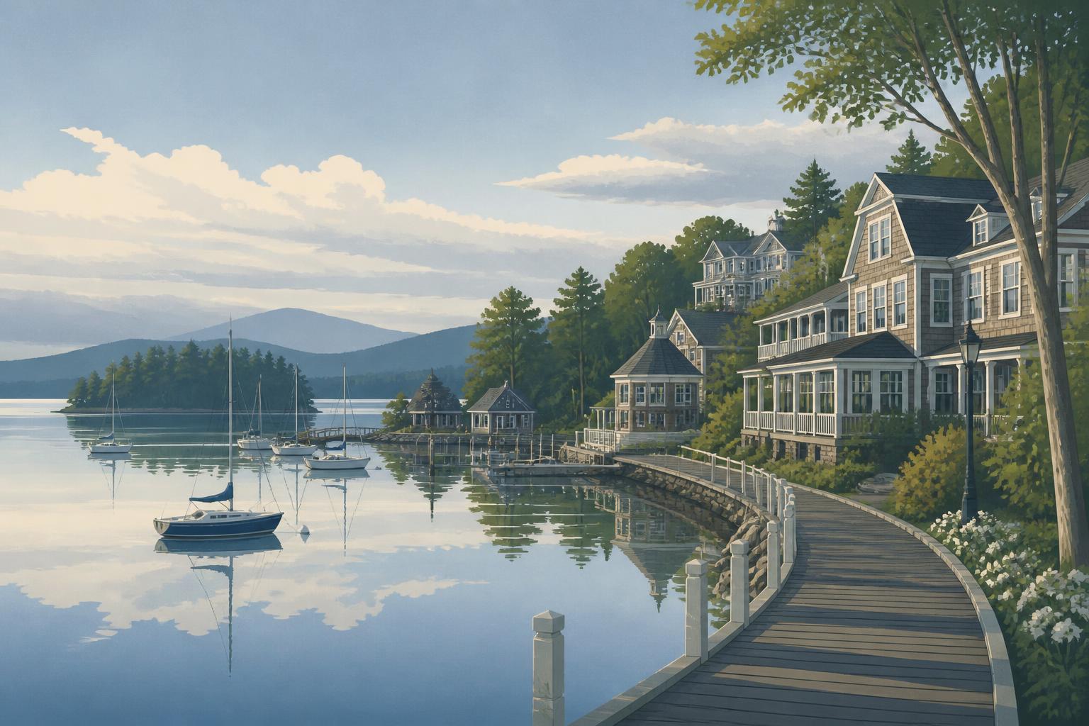 Illustration of Meredith, New Hampshire