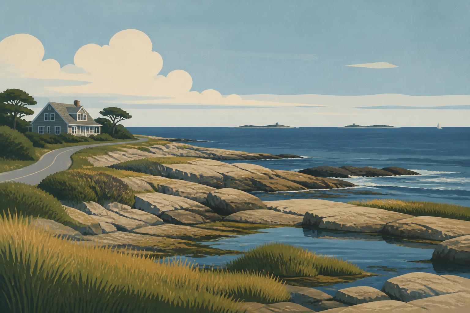 Illustration of Rye, New Hampshire