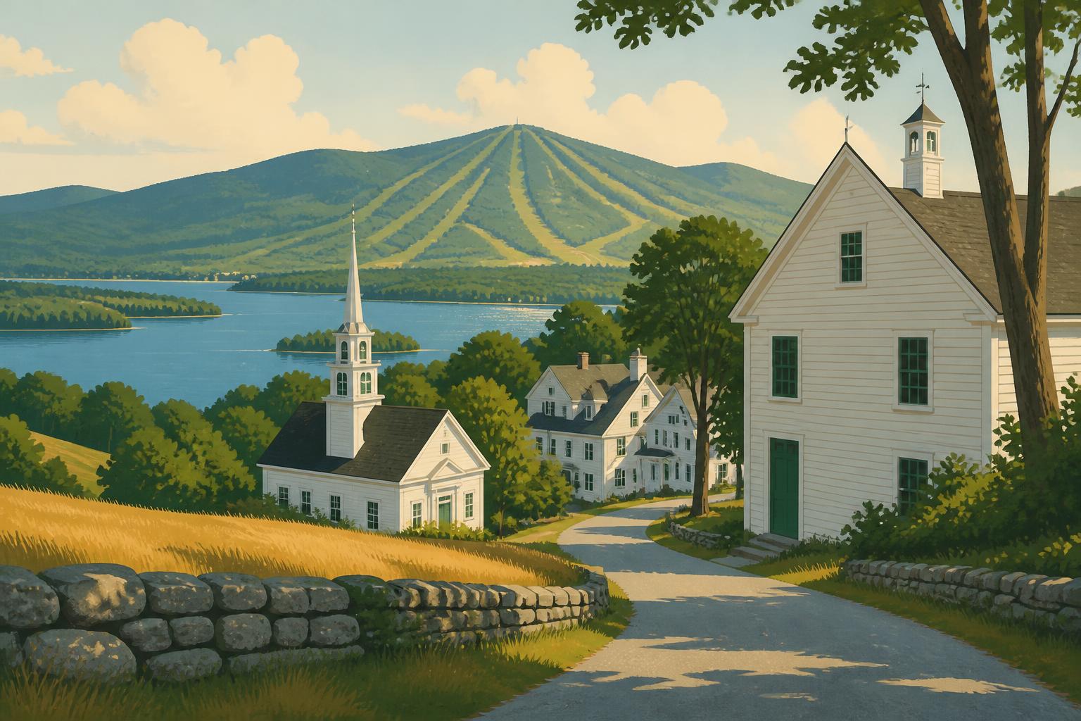 Illustration of New London, New Hampshire