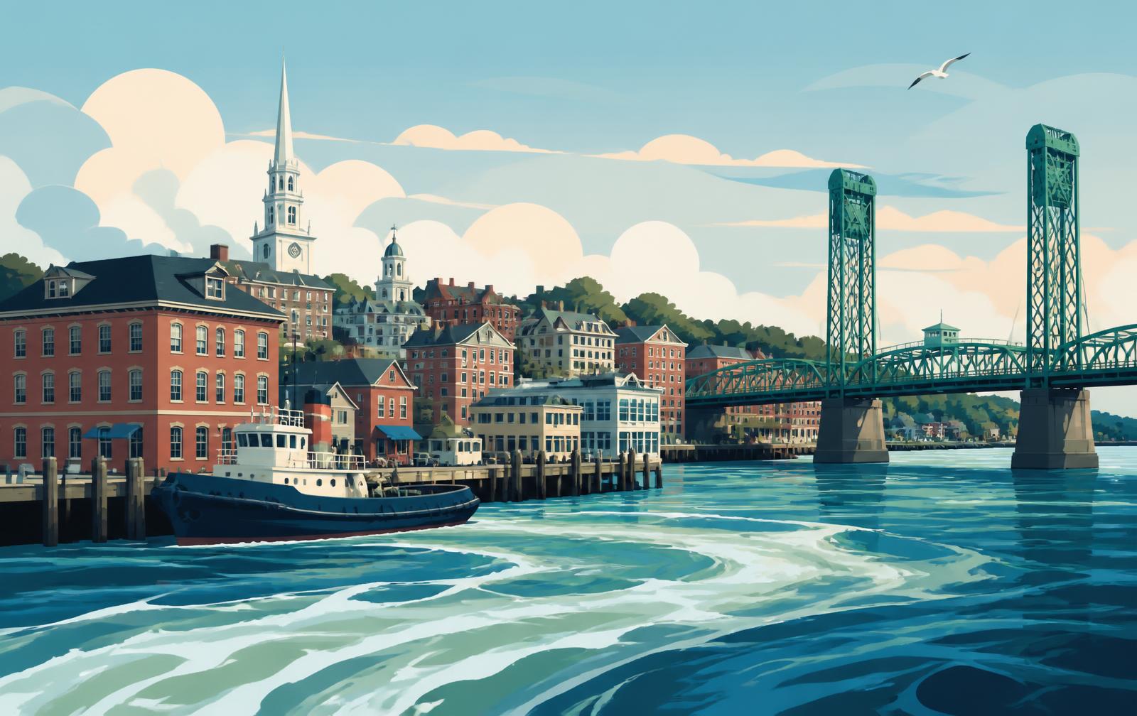 Illustration of Portsmouth, New Hampshire