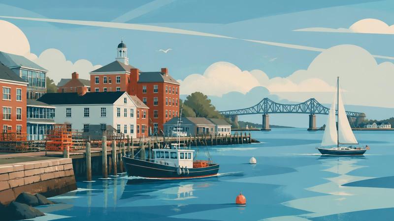 Illustration of the The Seacoast region of New Hampshire