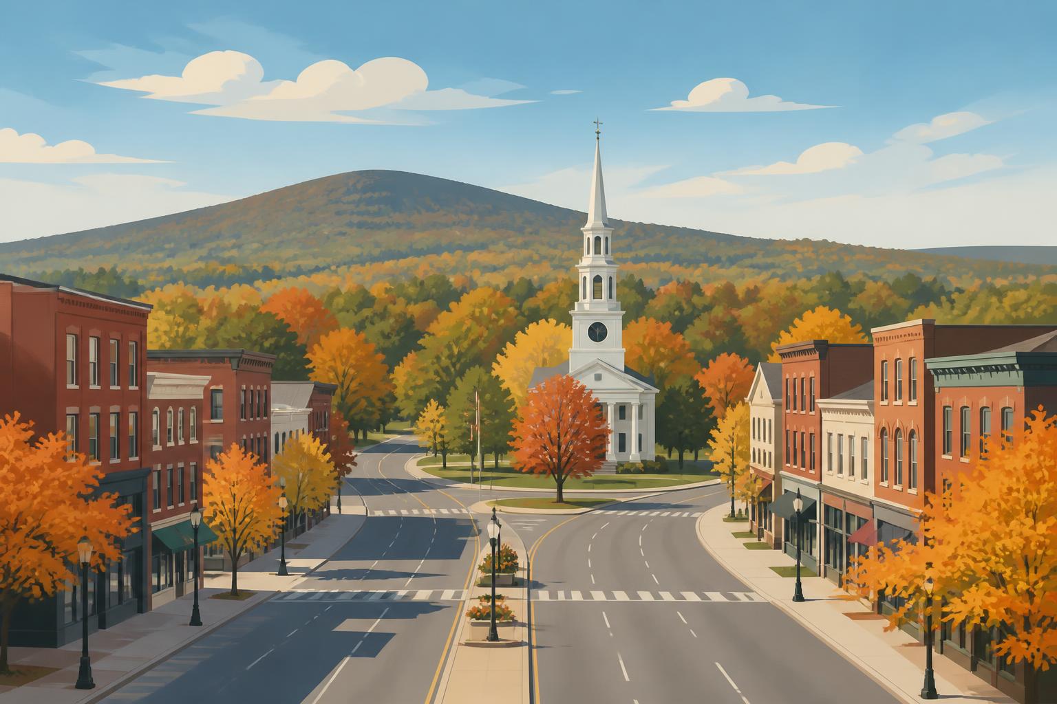 Illustration of Keene, New Hampshire