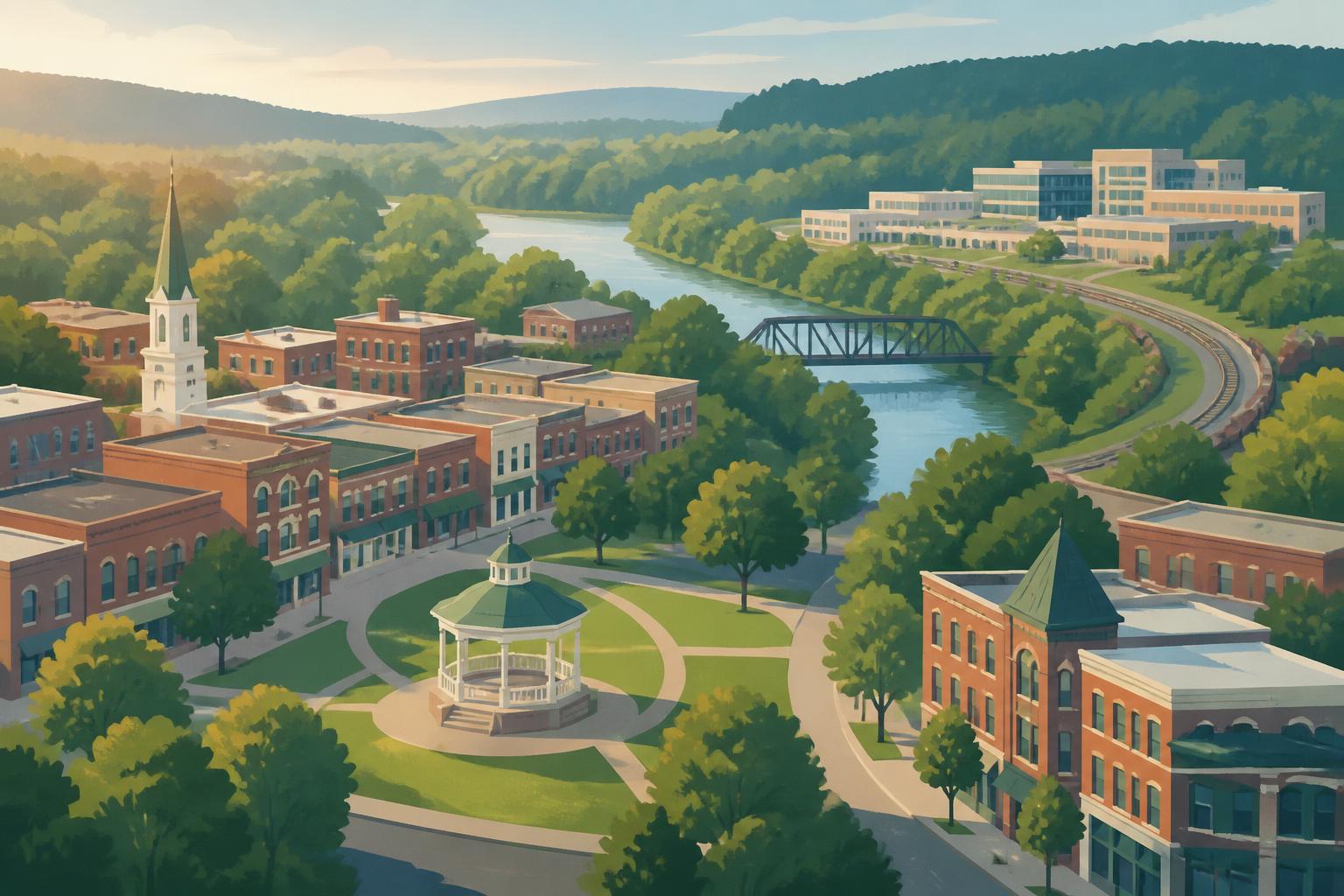 Illustration of Lebanon, New Hampshire