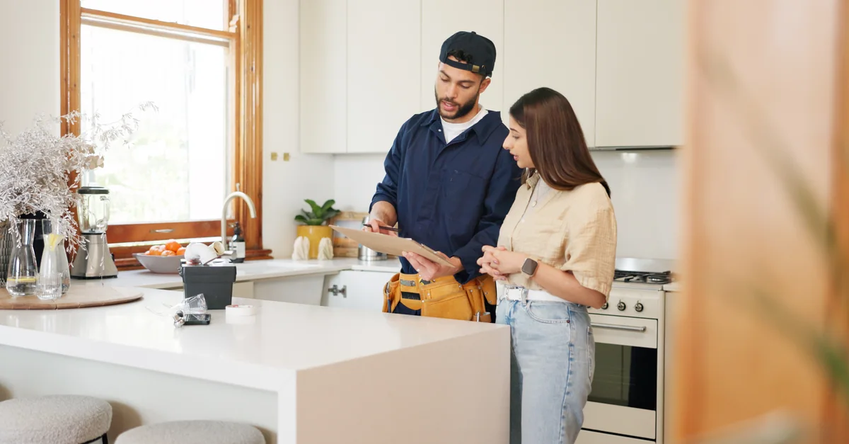 A homeowner discussing a project with a contractor