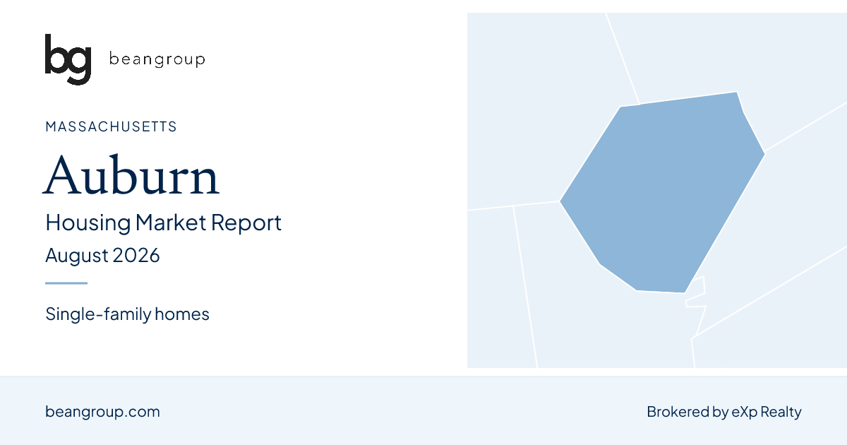 Auburn, Massachusetts housing market report — August 2026